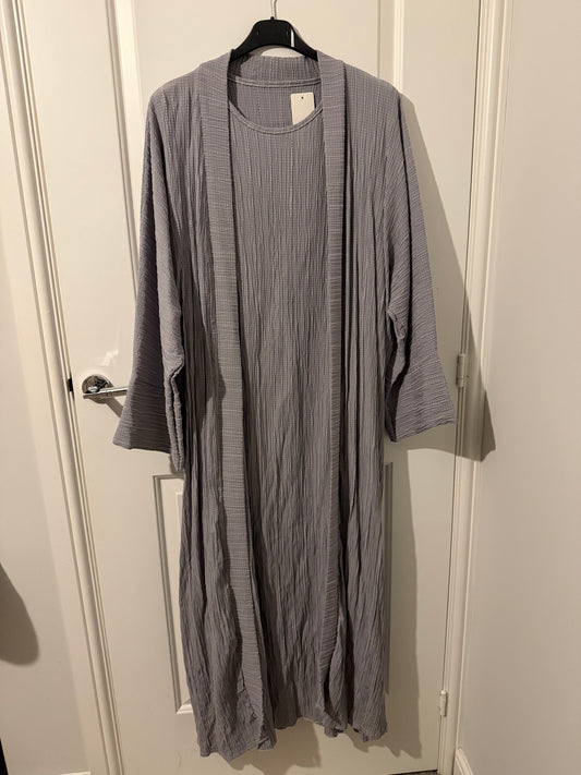 Crinkle Texture Modest Layered Dress