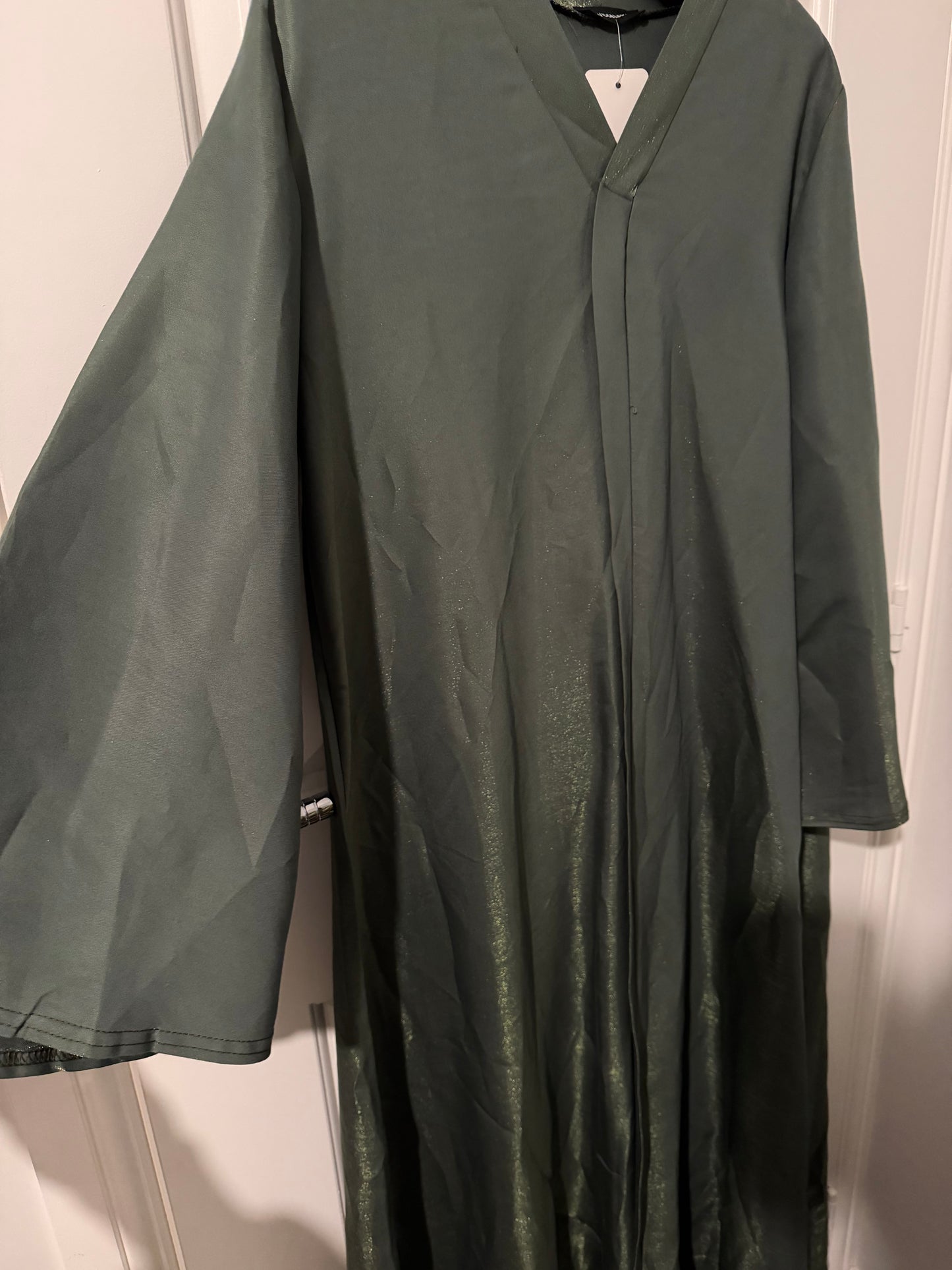 Olive Satin-Feel Abaya