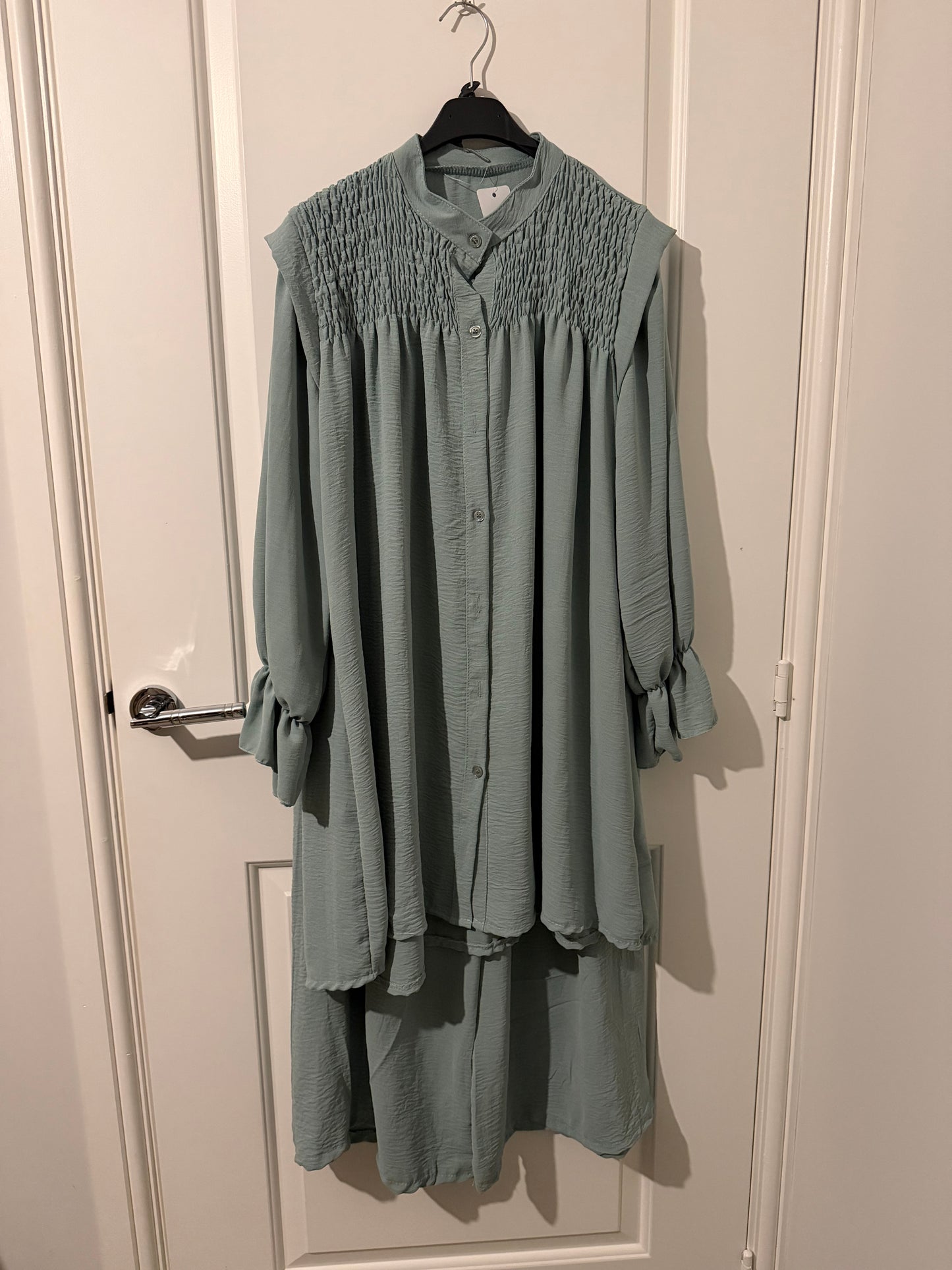 Sage Smocked Tunic Set