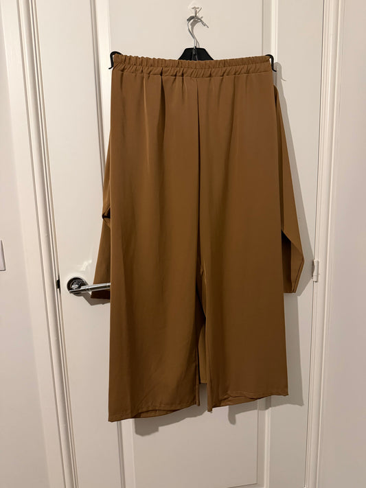 Brown Co-Ord Set with Trim Detail
