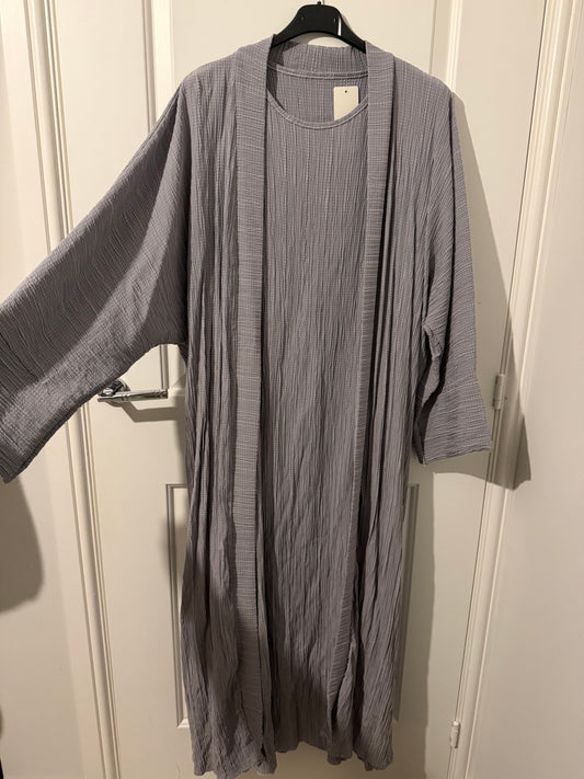 Crinkle Texture Modest Layered Dress