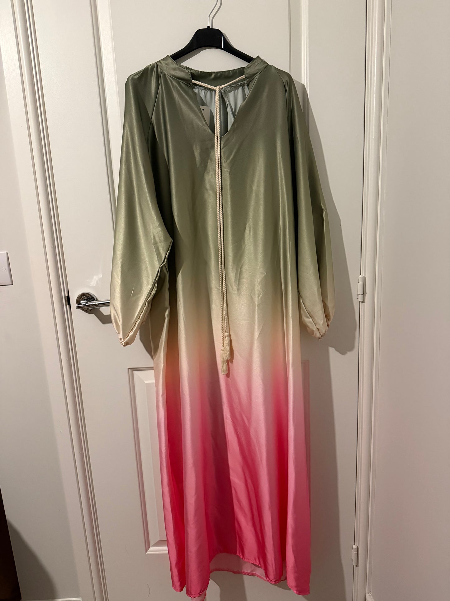 Ombre Green & Rose Maxi Dress