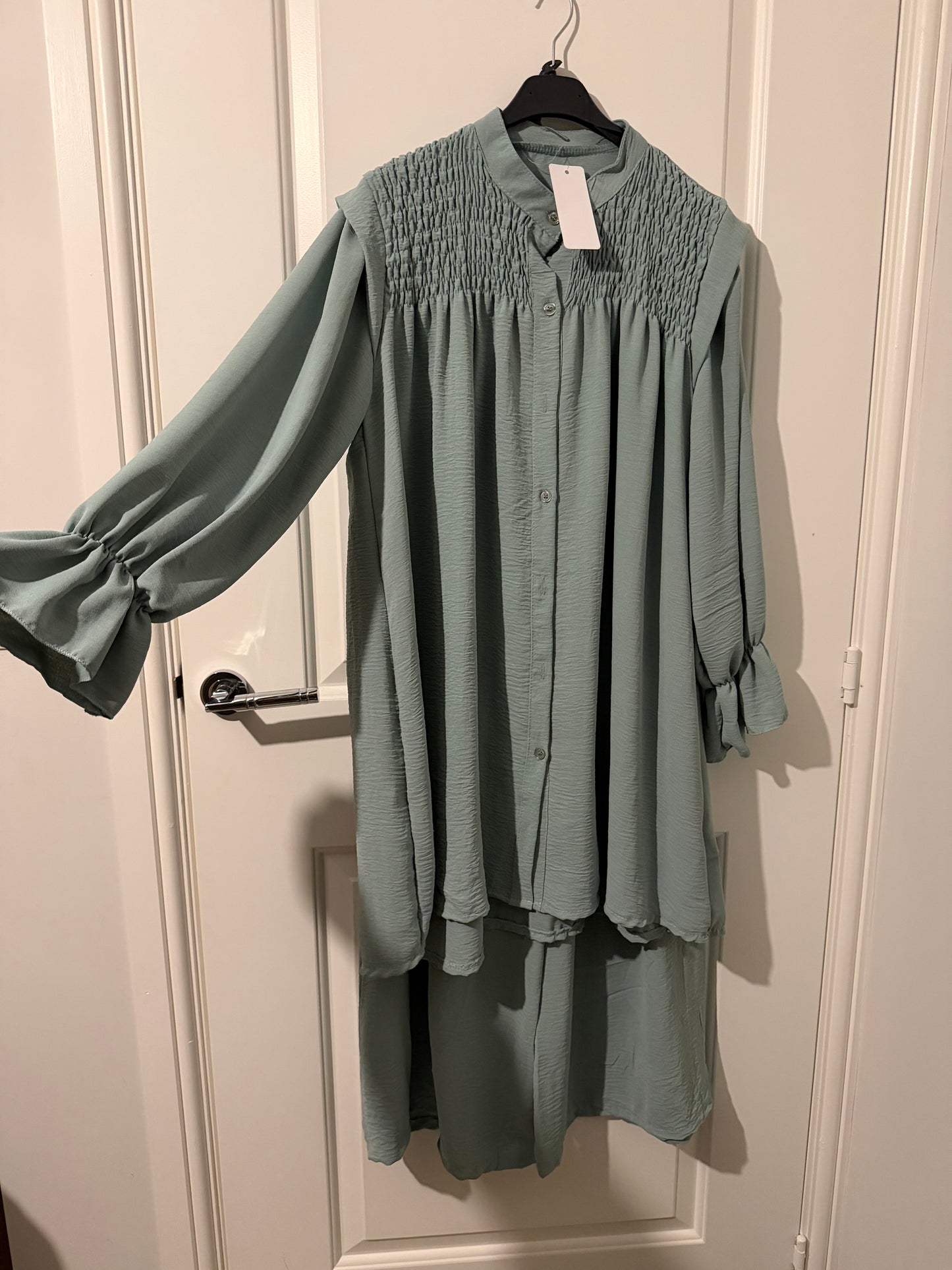 Sage Smocked Tunic Set
