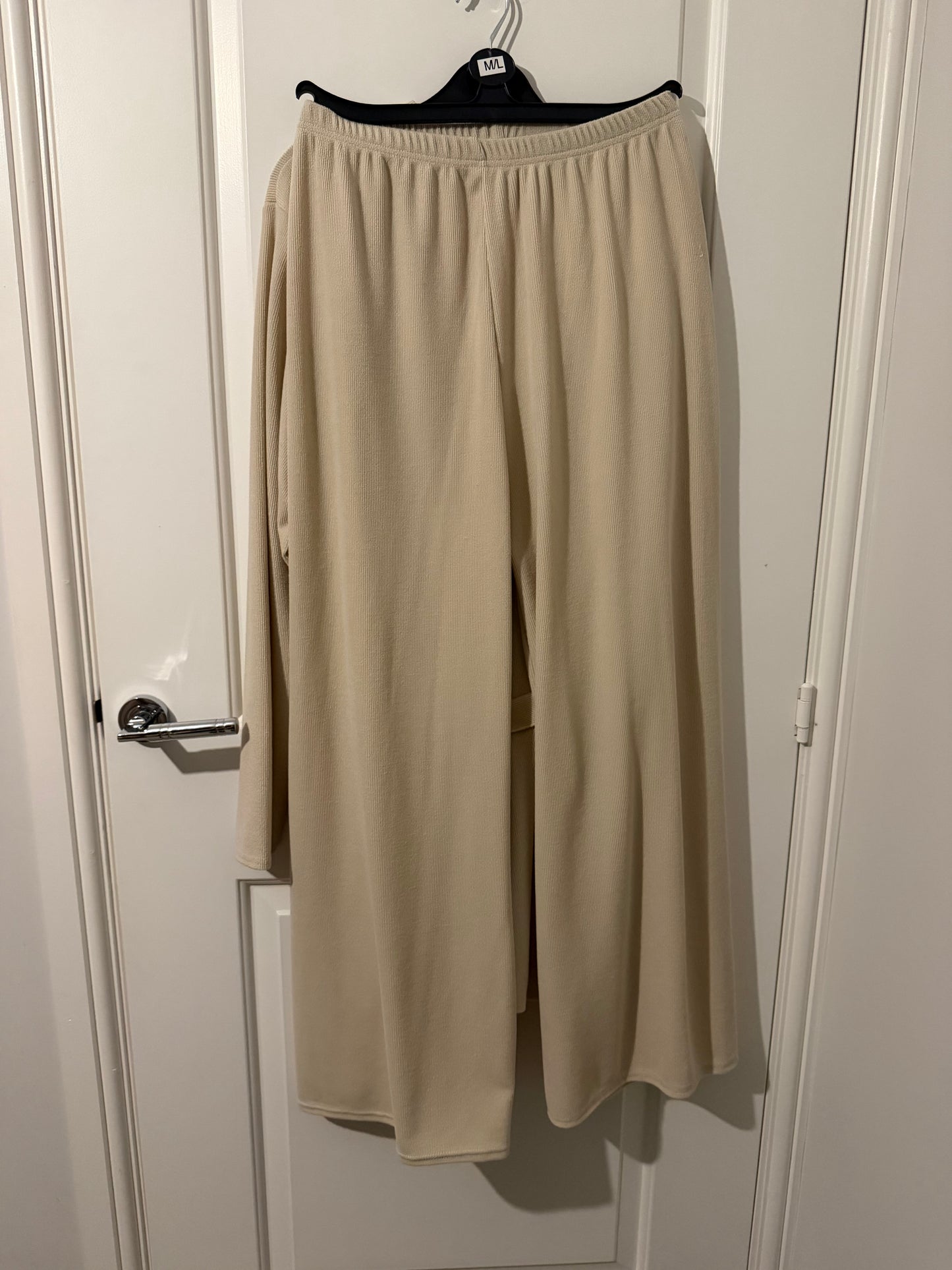 Ribbed Tie-Waist Modest Co-Ord
